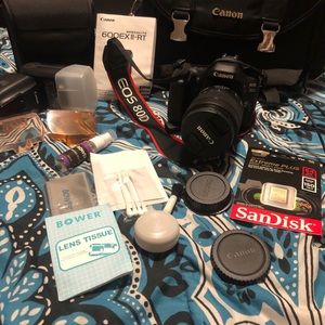 Canon EOS 80d DSLR Camera with accessories